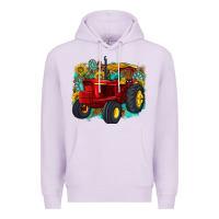 Lilac western tractor Premium Hoodie - texasbilliewilder