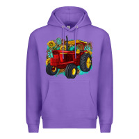 Purple western tractor Premium Hoodie - texasbilliewilder