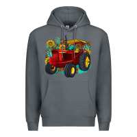 Rock western tractor Premium Hoodie - texasbilliewilder