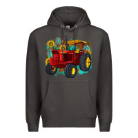 Smoke western tractor Premium Hoodie - texasbilliewilder