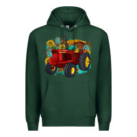 Sports Green western tractor Premium Hoodie - texasbilliewilder
