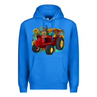 True Royal western tractor Premium Hoodie - texasbilliewilder