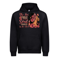 Black She has fire in her soul afro woman Urban Hoodie - RanaPortraitStore