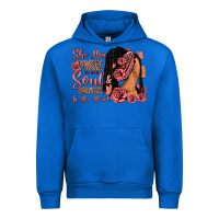 Cobalt She has fire in her soul afro woman Urban Hoodie - RanaPortraitStore