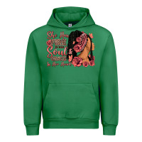 Emerald She has fire in her soul afro woman Urban Hoodie - RanaPortraitStore