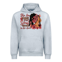 Heather Grey She has fire in her soul afro woman Urban Hoodie - RanaPortraitStore