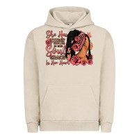 Pigment French Oak She has fire in her soul afro woman Urban Hoodie - RanaPortraitStore