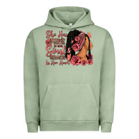 Pigment Oil Green She has fire in her soul afro woman Urban Hoodie - RanaPortraitStore