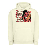 Pigment Pistachio She has fire in her soul afro woman Urban Hoodie - RanaPortraitStore