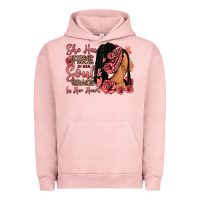 Pigment Salmon She has fire in her soul afro woman Urban Hoodie - RanaPortraitStore