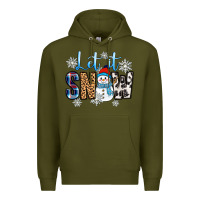 Army Green let it snow Premium Hoodie - Zillion Design Studio