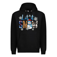 Black let it snow Premium Hoodie - Zillion Design Studio