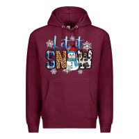 Burgundy let it snow Premium Hoodie - Zillion Design Studio