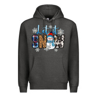 Charcoal Heather let it snow Premium Hoodie - Zillion Design Studio