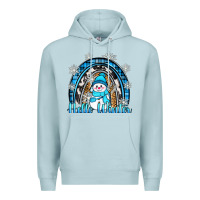 Blue Mist hello winter rainbow Premium Hoodie - Zillion Design Studio