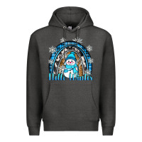 Charcoal Heather hello winter rainbow Premium Hoodie - Zillion Design Studio