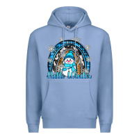 Colony Blue hello winter rainbow Premium Hoodie - Zillion Design Studio