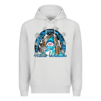 Dove Grey hello winter rainbow Premium Hoodie - Zillion Design Studio