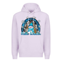 Lilac hello winter rainbow Premium Hoodie - Zillion Design Studio