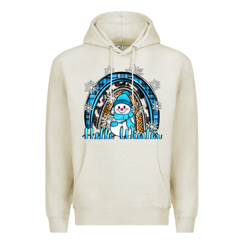 Hello Winter Rainbow Premium Hoodie by Zillion Design Studio | Teevron