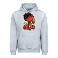 Heather Grey She who kneels before god can stand before anyone Urban Hoodie - RanaPortraitStore