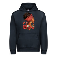 Navy She who kneels before god can stand before anyone Urban Hoodie - RanaPortraitStore