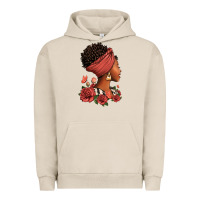 Pigment French Oak She who kneels before god can stand before anyone Urban Hoodie - RanaPortraitStore