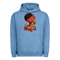 Pigment Pebble Blue She who kneels before god can stand before anyone Urban Hoodie - RanaPortraitStore