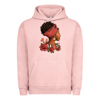 Pigment Salmon She who kneels before god can stand before anyone Urban Hoodie - RanaPortraitStore