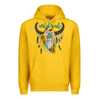 Lemon wild soul boho bull skull Premium Hoodie - texasbilliewilder