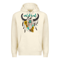 Sandshell wild soul boho bull skull Premium Hoodie - texasbilliewilder