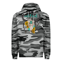 Slate Camo wild soul boho bull skull Premium Hoodie - texasbilliewilder