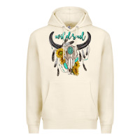 Tofu wild soul boho bull skull Premium Hoodie - texasbilliewilder