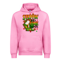 Fuchsia Pink Steppin' into Juneteenth Urban Hoodie - RanaPortraitStore