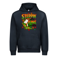Navy Steppin' into Juneteenth Urban Hoodie - RanaPortraitStore