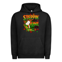 Pigment Black Steppin' into Juneteenth Urban Hoodie - RanaPortraitStore