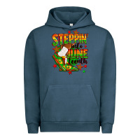 Pigment Midnight Navy Steppin' into Juneteenth Urban Hoodie - RanaPortraitStore