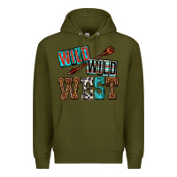 Army Green wild wild west Premium Hoodie - texasbilliewilder