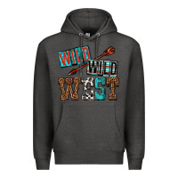 Charcoal Heather wild wild west Premium Hoodie - texasbilliewilder