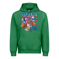 Emerald Sneaker girl afro woman Urban Hoodie - RanaPortraitStore