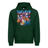 Forest Green Sneaker girl afro woman Urban Hoodie - RanaPortraitStore
