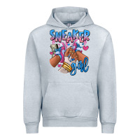 Heather Grey Sneaker girl afro woman Urban Hoodie - RanaPortraitStore