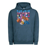 Pigment Midnight Navy Sneaker girl afro woman Urban Hoodie - RanaPortraitStore