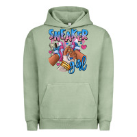 Pigment Oil Green Sneaker girl afro woman Urban Hoodie - RanaPortraitStore