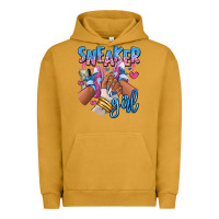 Pigment Peanut Butter Sneaker girl afro woman Urban Hoodie - RanaPortraitStore