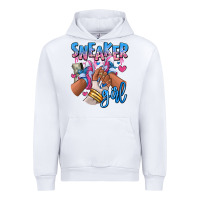 White Sneaker girl afro woman Urban Hoodie - RanaPortraitStore
