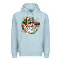Blue Mist santa with sunglasses christmas Premium Hoodie - Zillion Design Studio