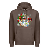 Coffee santa with sunglasses christmas Premium Hoodie - Zillion Design Studio