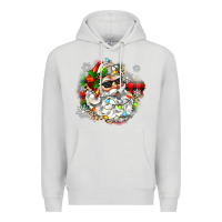 Dove Grey santa with sunglasses christmas Premium Hoodie - Zillion Design Studio