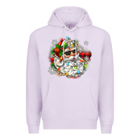 Lilac santa with sunglasses christmas Premium Hoodie - Zillion Design Studio